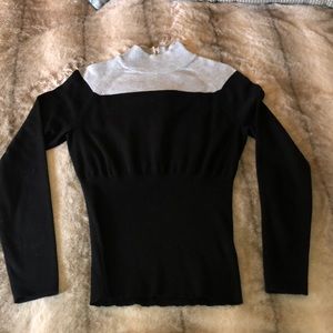 Philosophy gray & black sweater